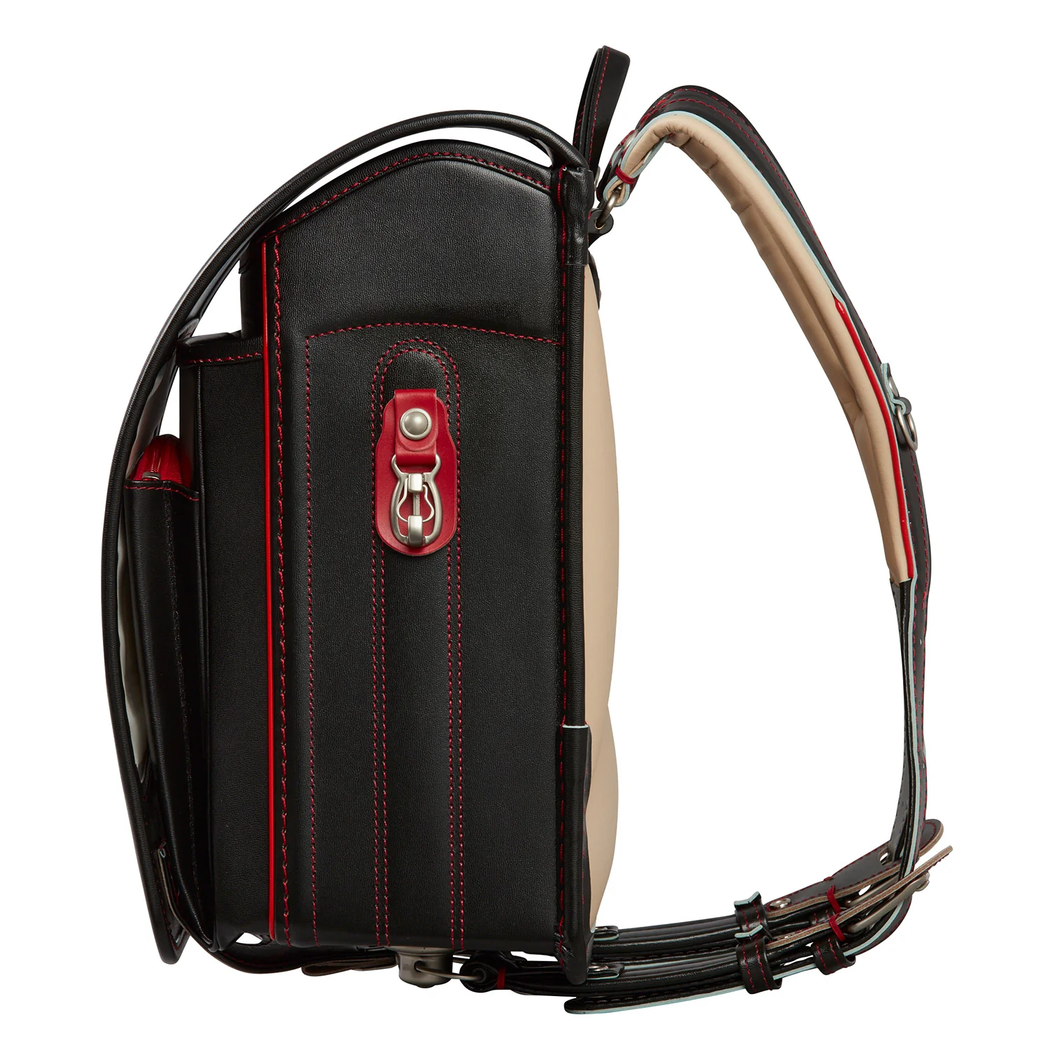 オオバ 牛革ダイヤモンドカーフ®・スタンダード ブラックレッド