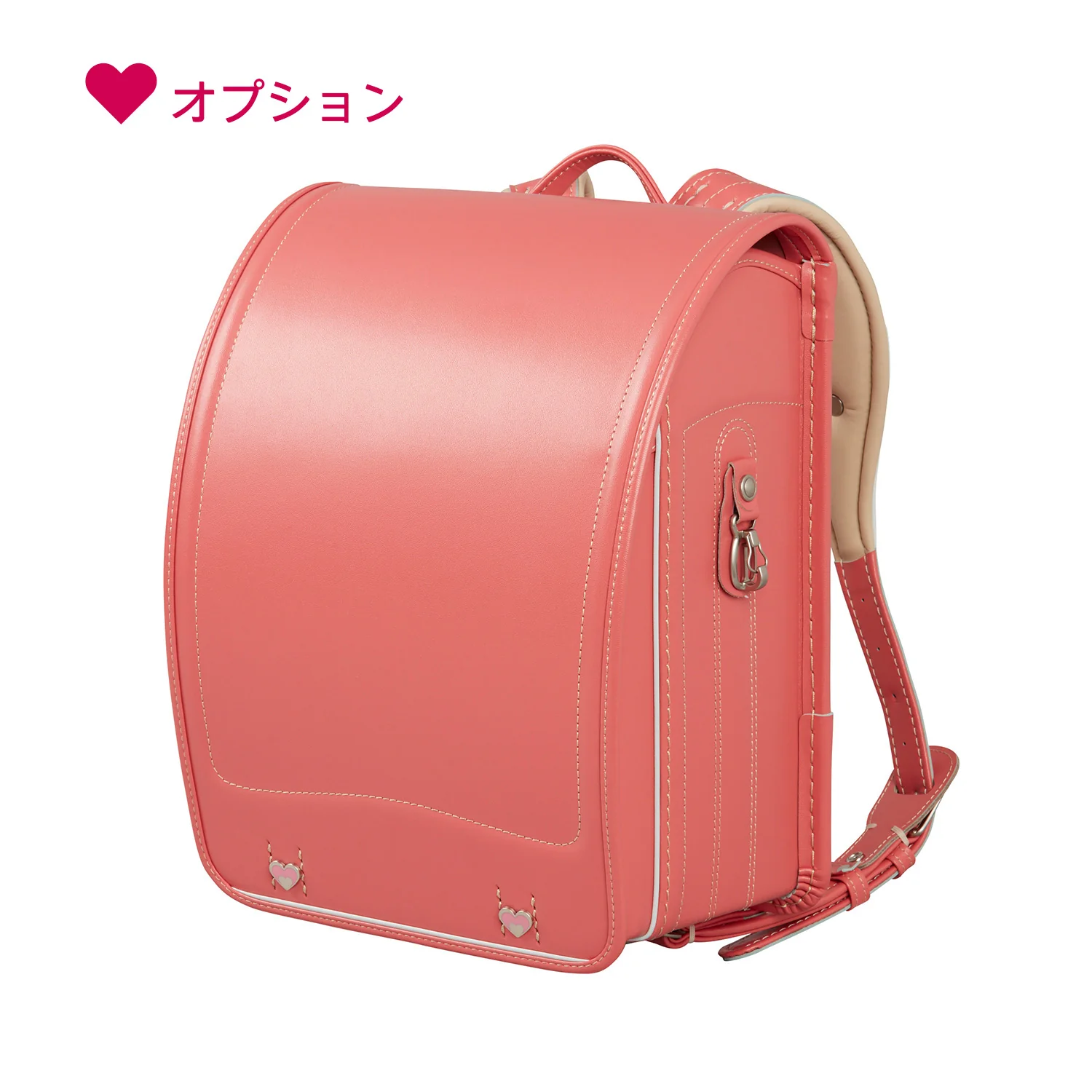 オオバ 牛革ダイヤモンドカーフ®・スタンダード コーラルレッド