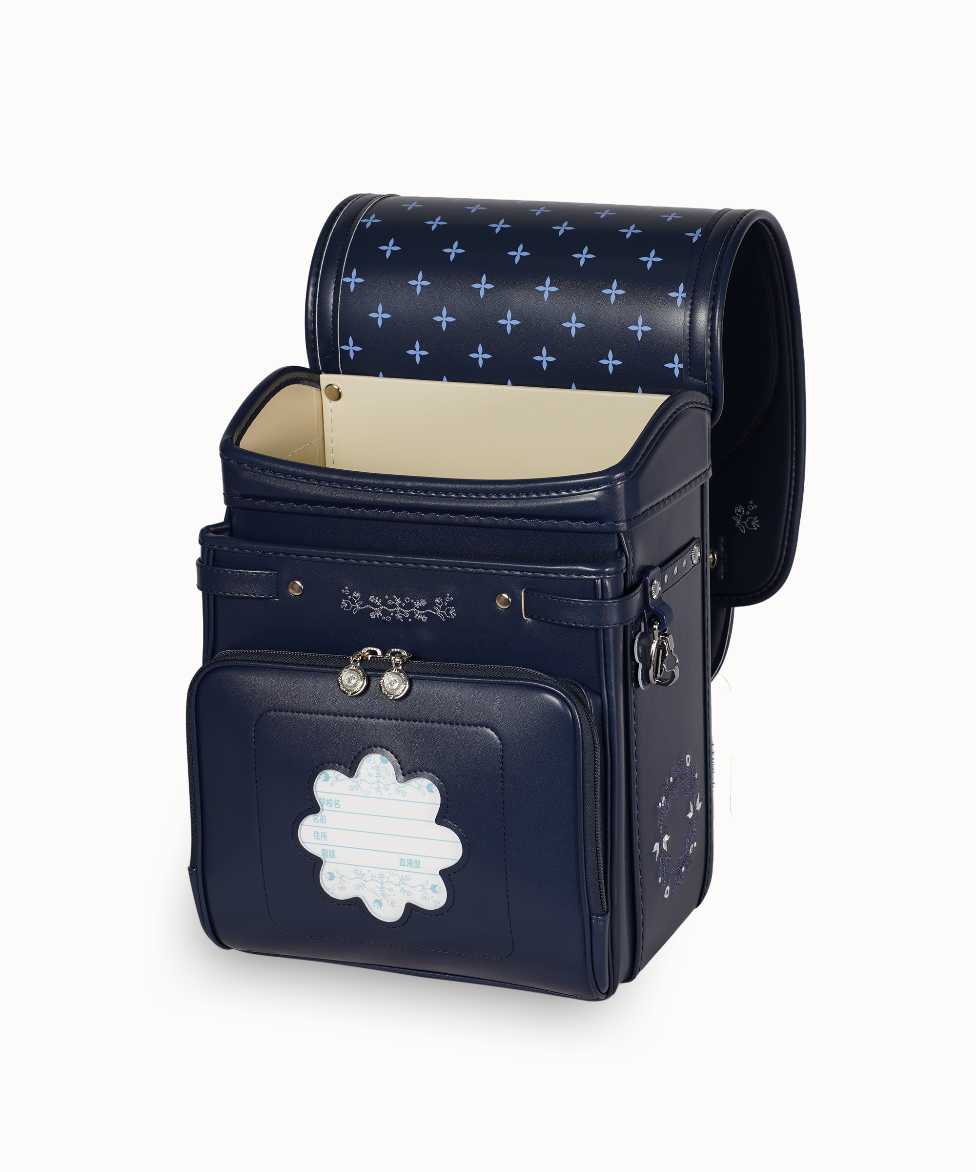 EISHIN フラワーリース ライトネイビー