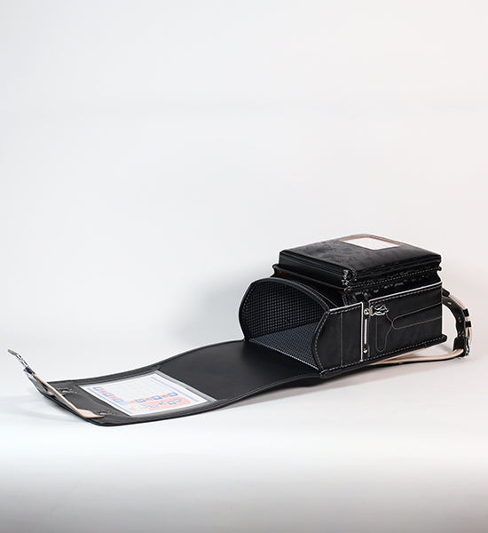 松山製鞄 牛革迷彩 黒