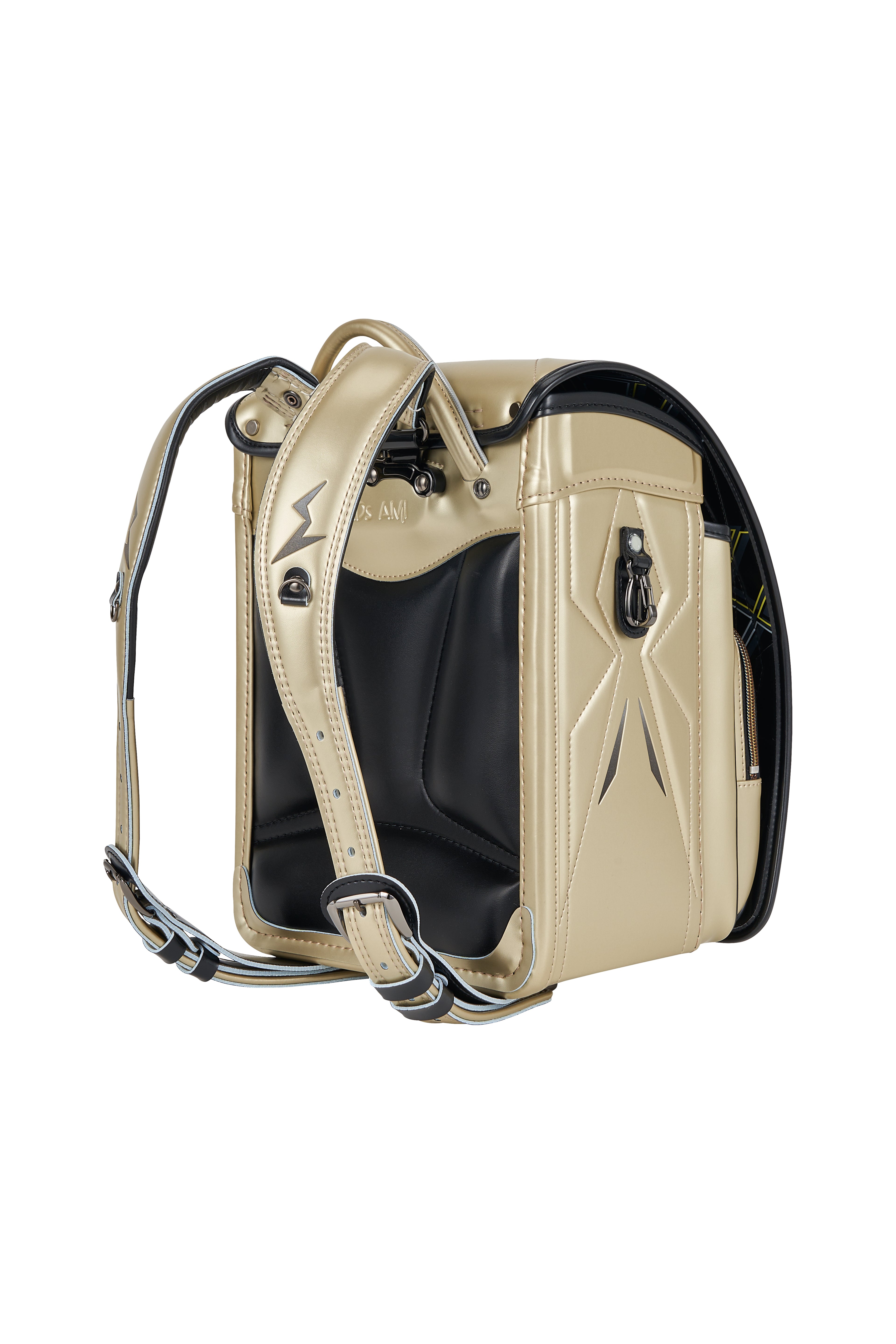 キッズアミ/ナース鞄工 アメコミヒーロー シャンパンゴールド×ブラック