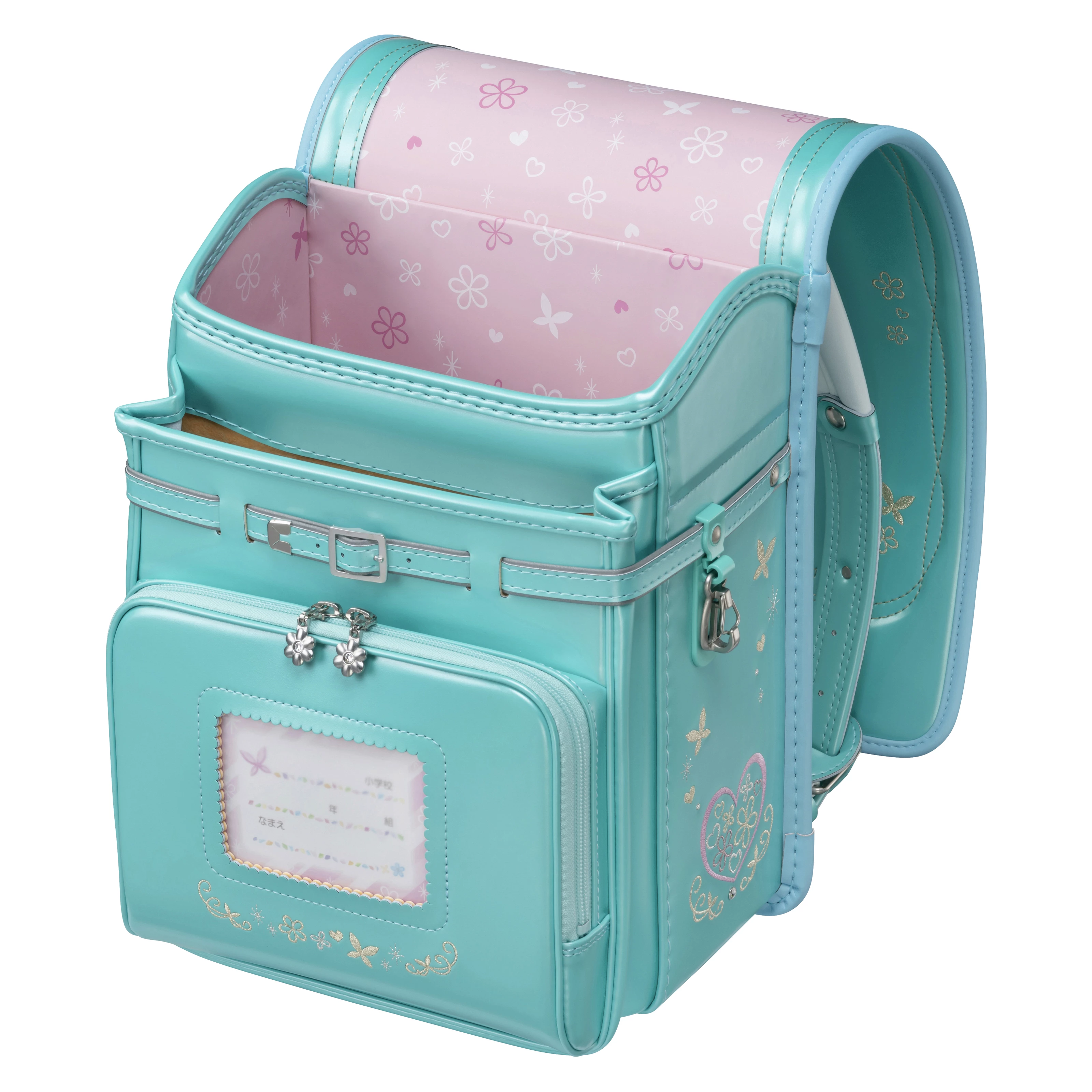 フィットちゃん プラチナフラワー 安ピカッ×楽ッション パールエメラルド×アクア