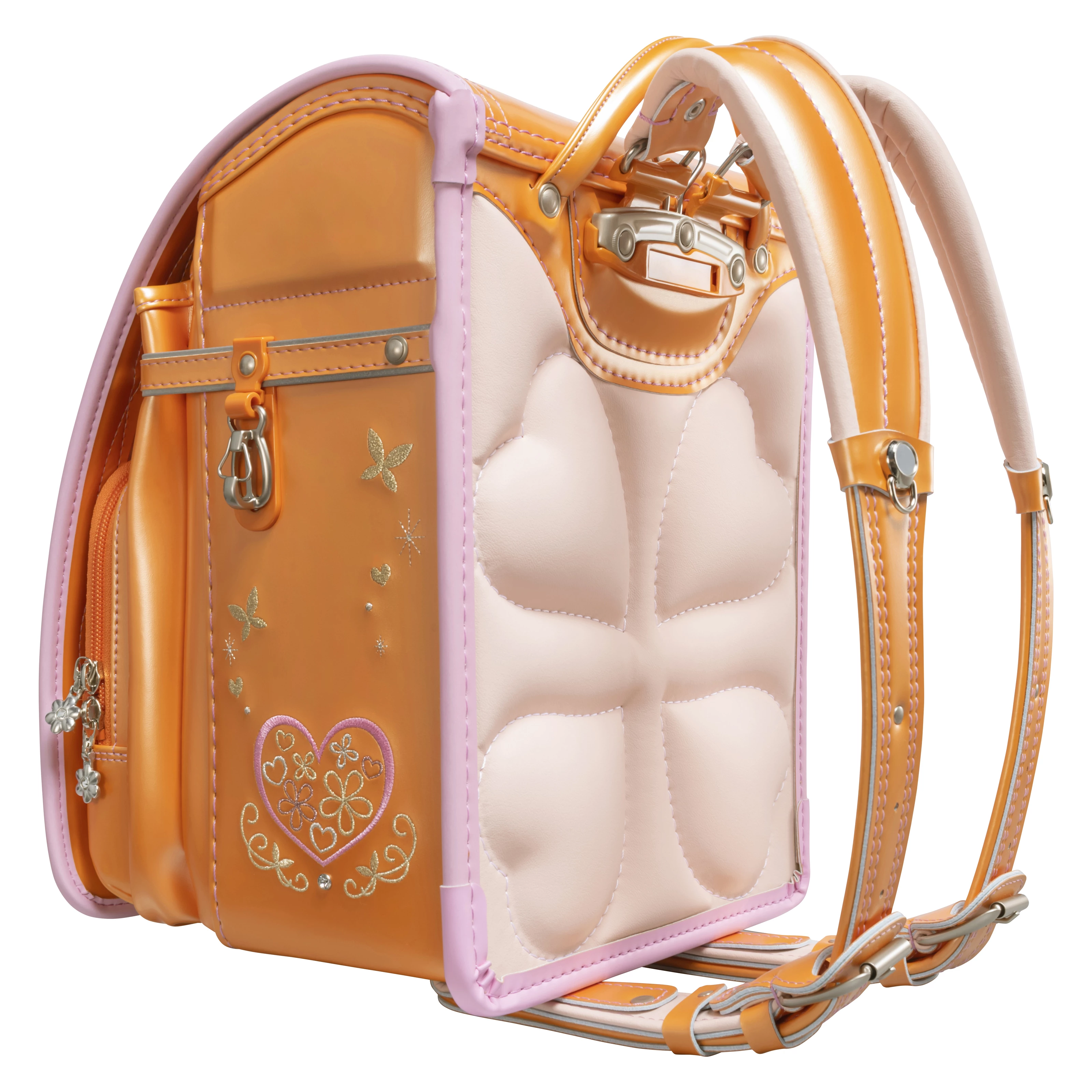 フィットちゃん プラチナフラワー 安ピカッ×楽ッション パールオレンジ×ベビーピンク