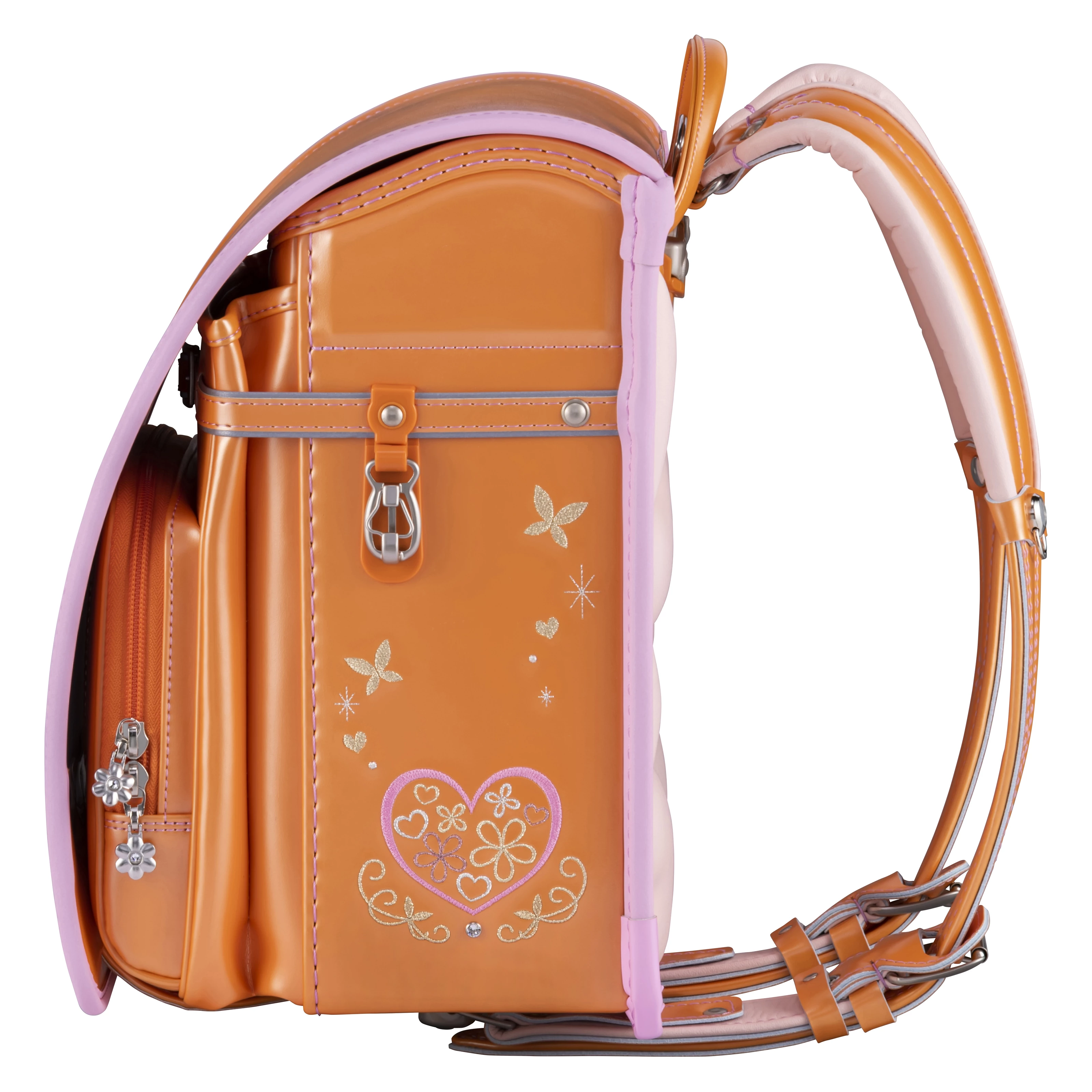 フィットちゃん プラチナフラワー 安ピカッ×楽ッション パールオレンジ×ベビーピンク