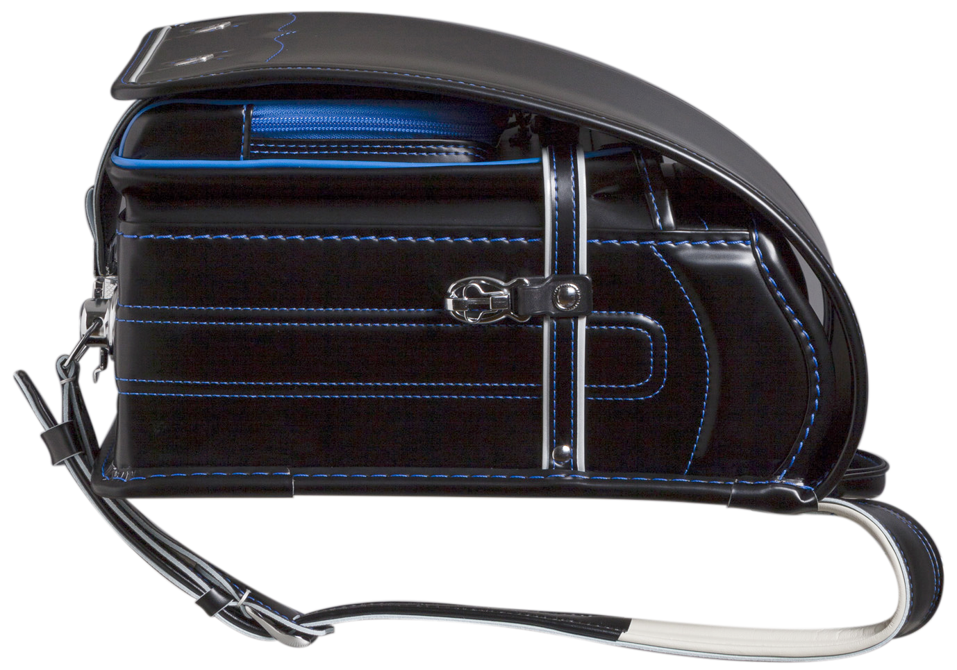 ふくふくらんどオリジナル　人工皮革タフロック®　黒×赤[ステッチ]