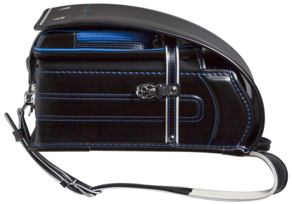 ふくふくらんどオリジナル　人工皮革タフロック®　黒×赤[ステッチ]