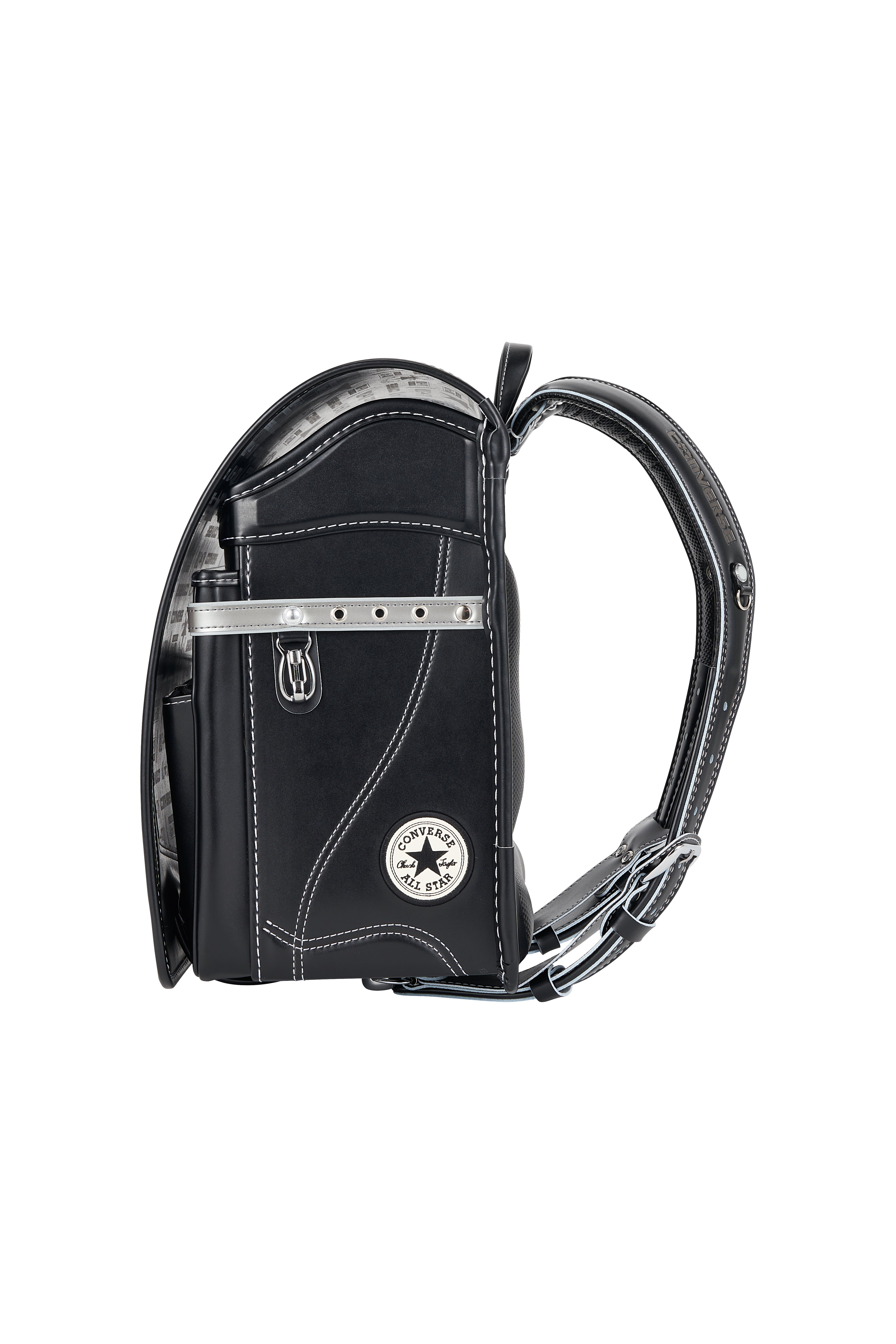 キッズアミ／ナース鞄工　CONVERSE　オールスターモデル　ブラック×シルバー/ホワイト