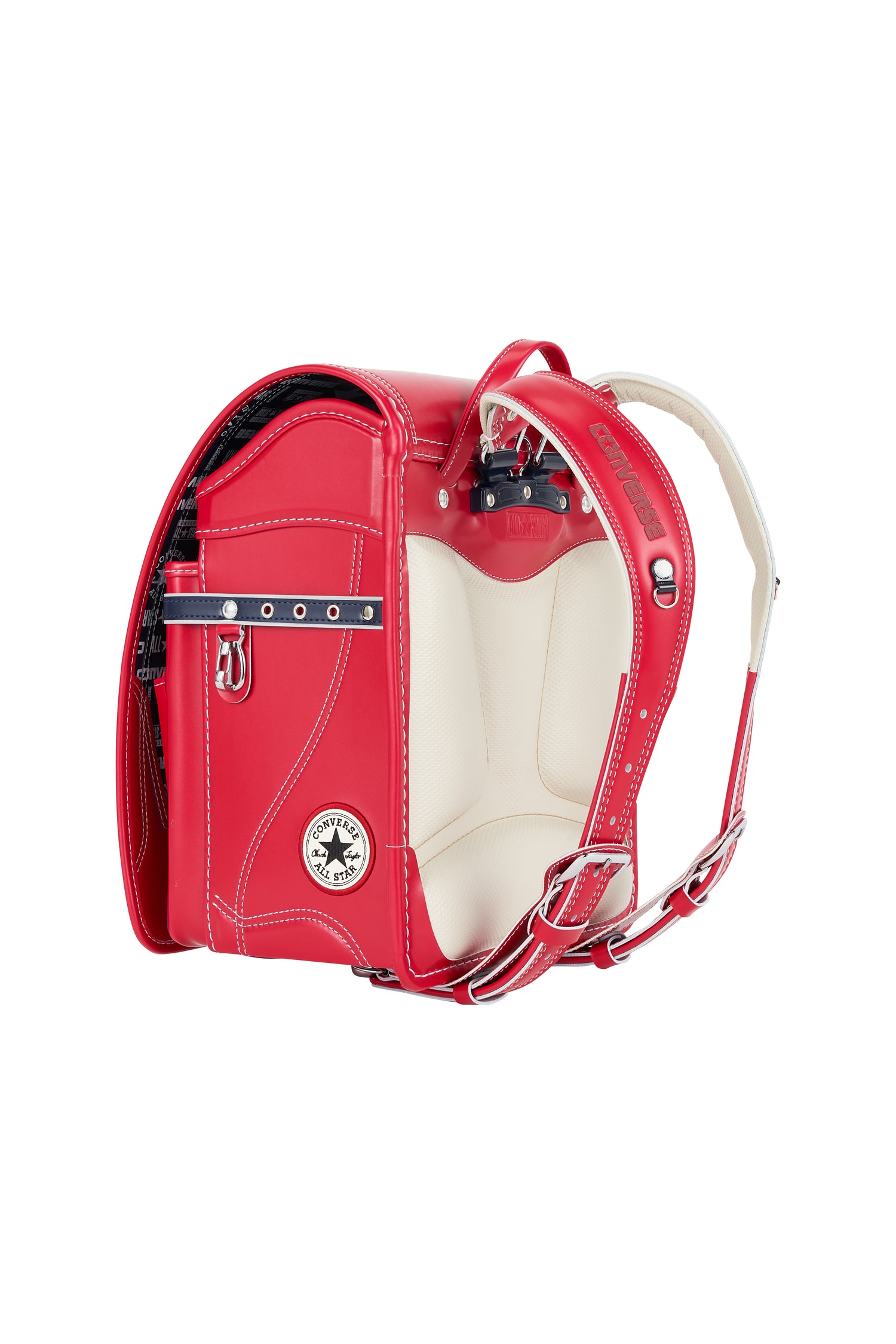 キッズアミ／ナース鞄工　CONVERSE　オールスターモデル　ビビッドピンク×ネイビーブルー/ホワイト