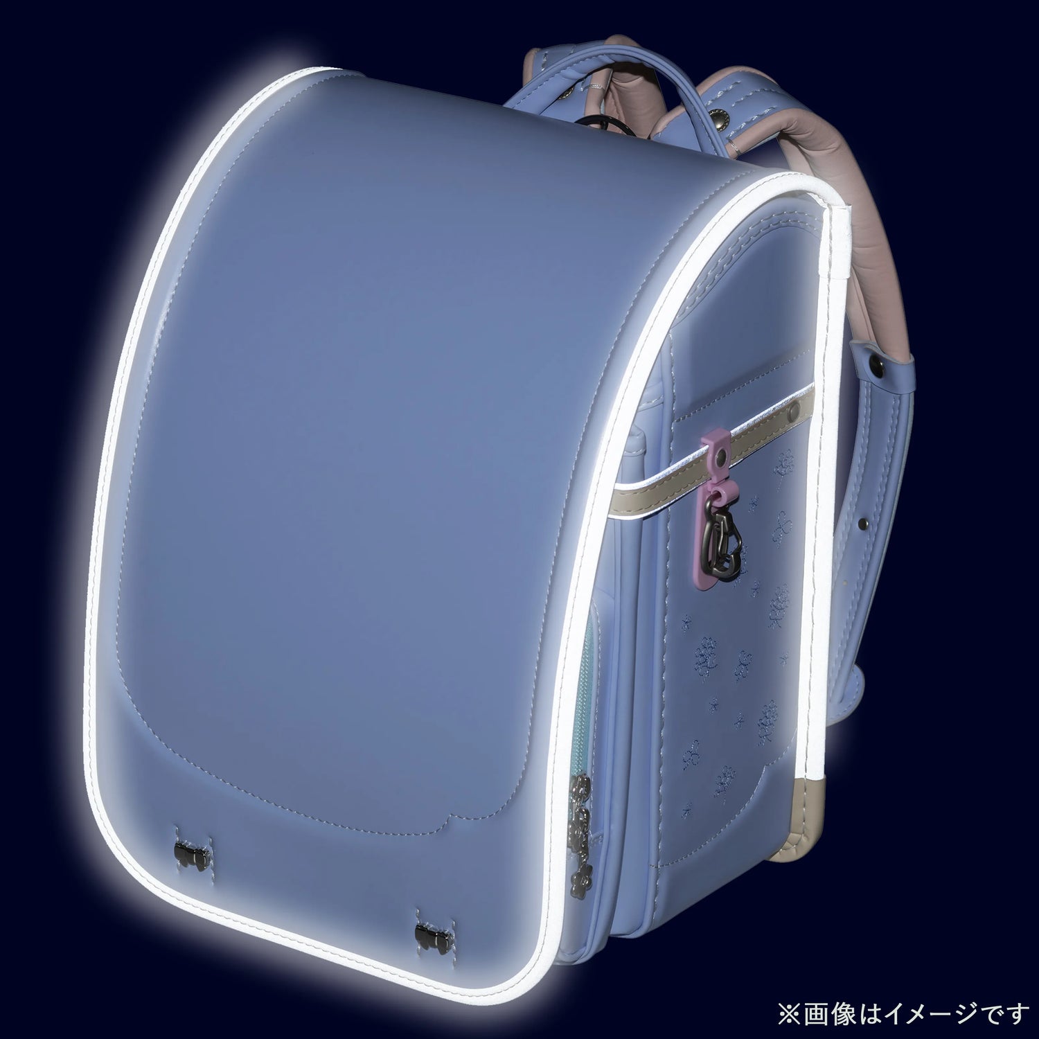 フィットちゃん　シュシュ・フローラ　安ピカッ×楽ッション　ペールブルー×ベージュ