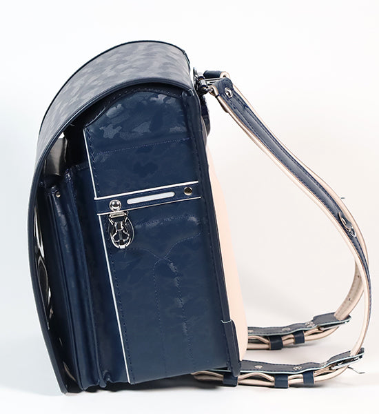 松山製鞄　牛革迷彩　紺