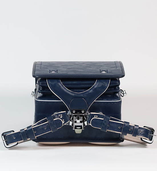 松山製鞄　牛革迷彩　紺