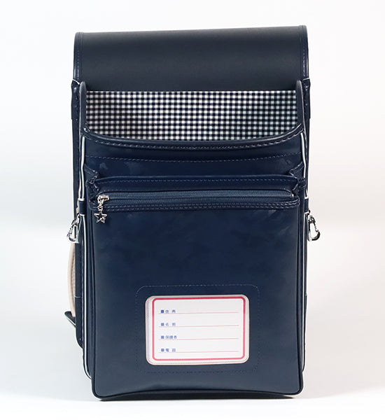 松山製鞄　牛革迷彩　紺