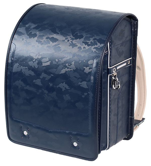 松山製鞄　牛革迷彩　紺