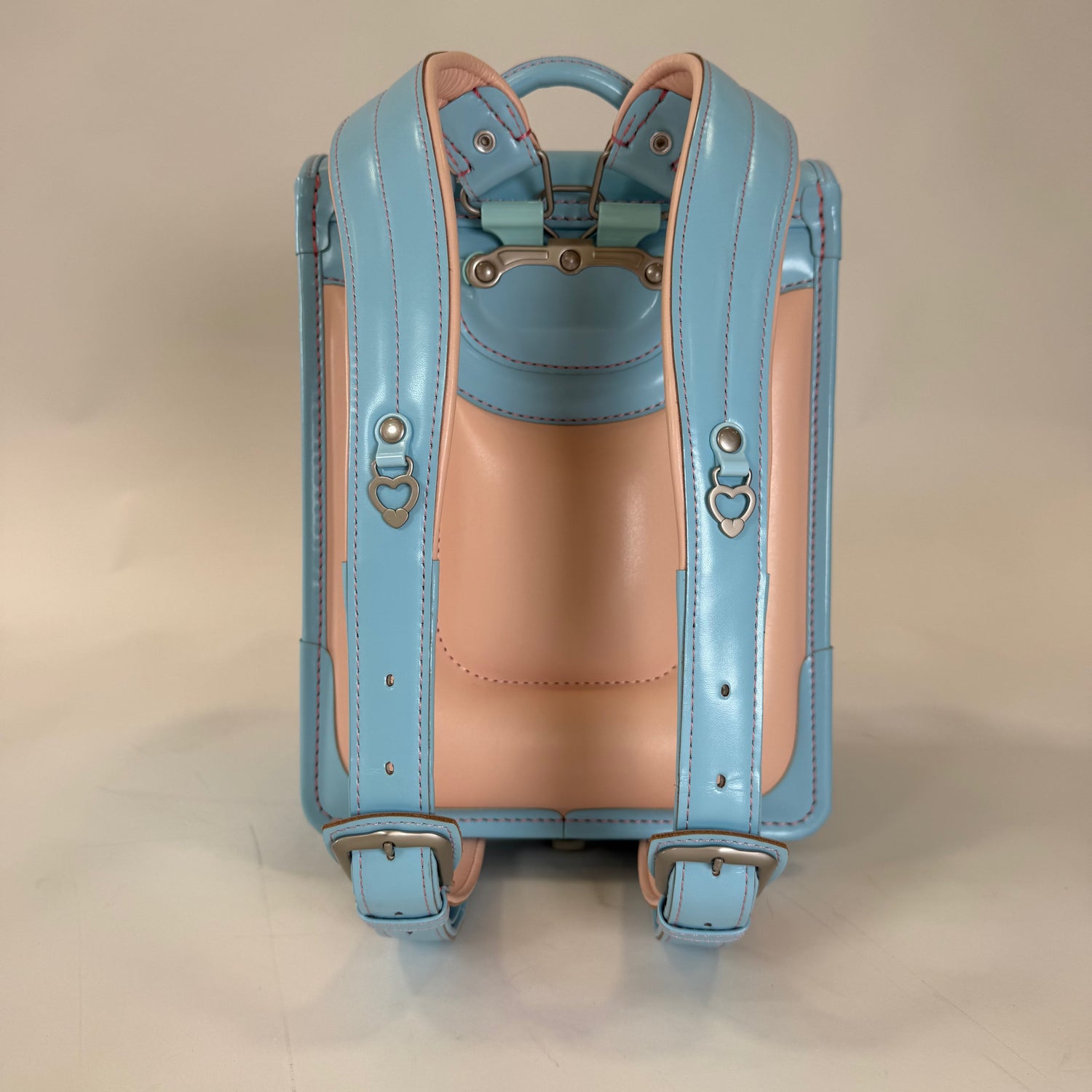【アウトレット】五十嵐製作所　総牛革セミ光沢　スカイ×ピンク（背ピンク）