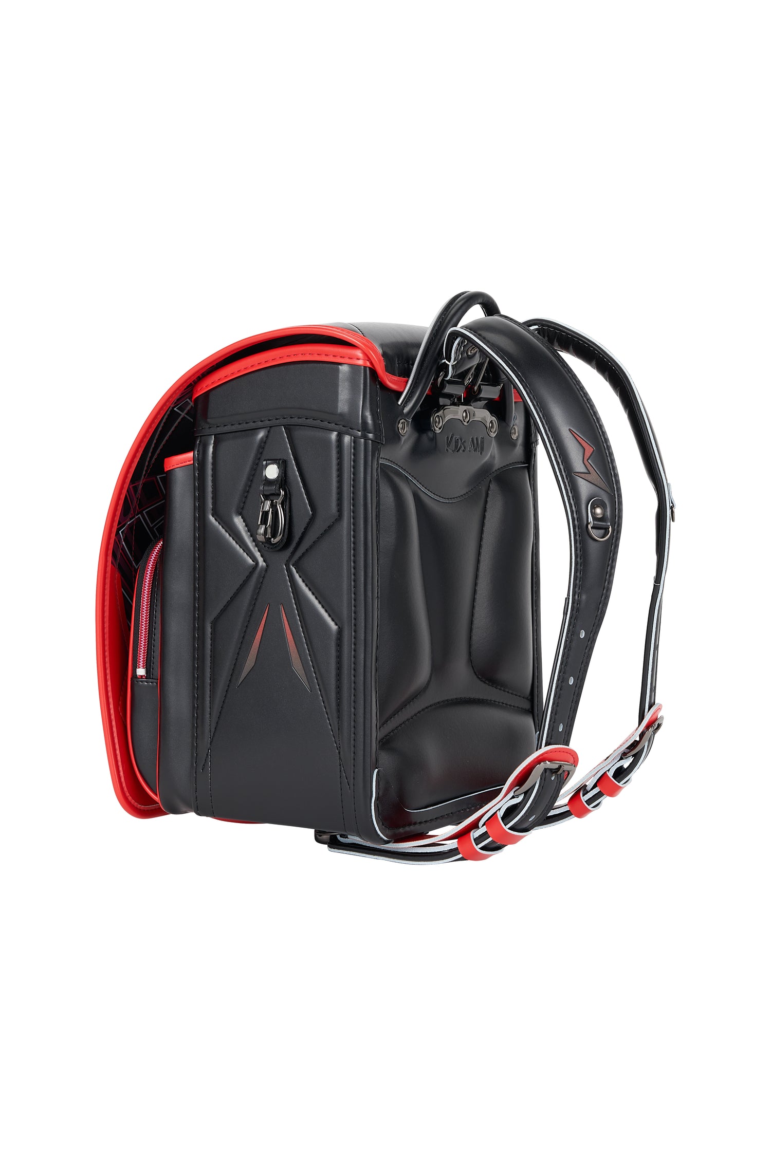 キッズアミ／ナース鞄工　アメコミヒーロー　ブラック×オレンジバーミリオン