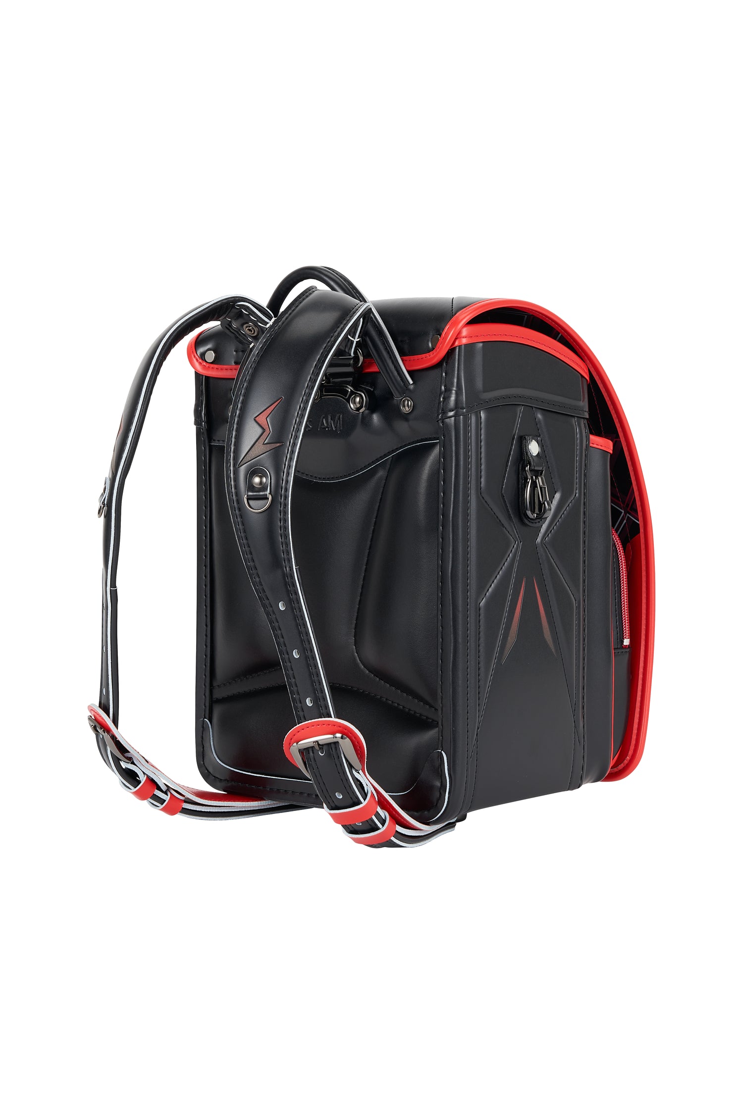 キッズアミ／ナース鞄工　アメコミヒーロー　ブラック×オレンジバーミリオン