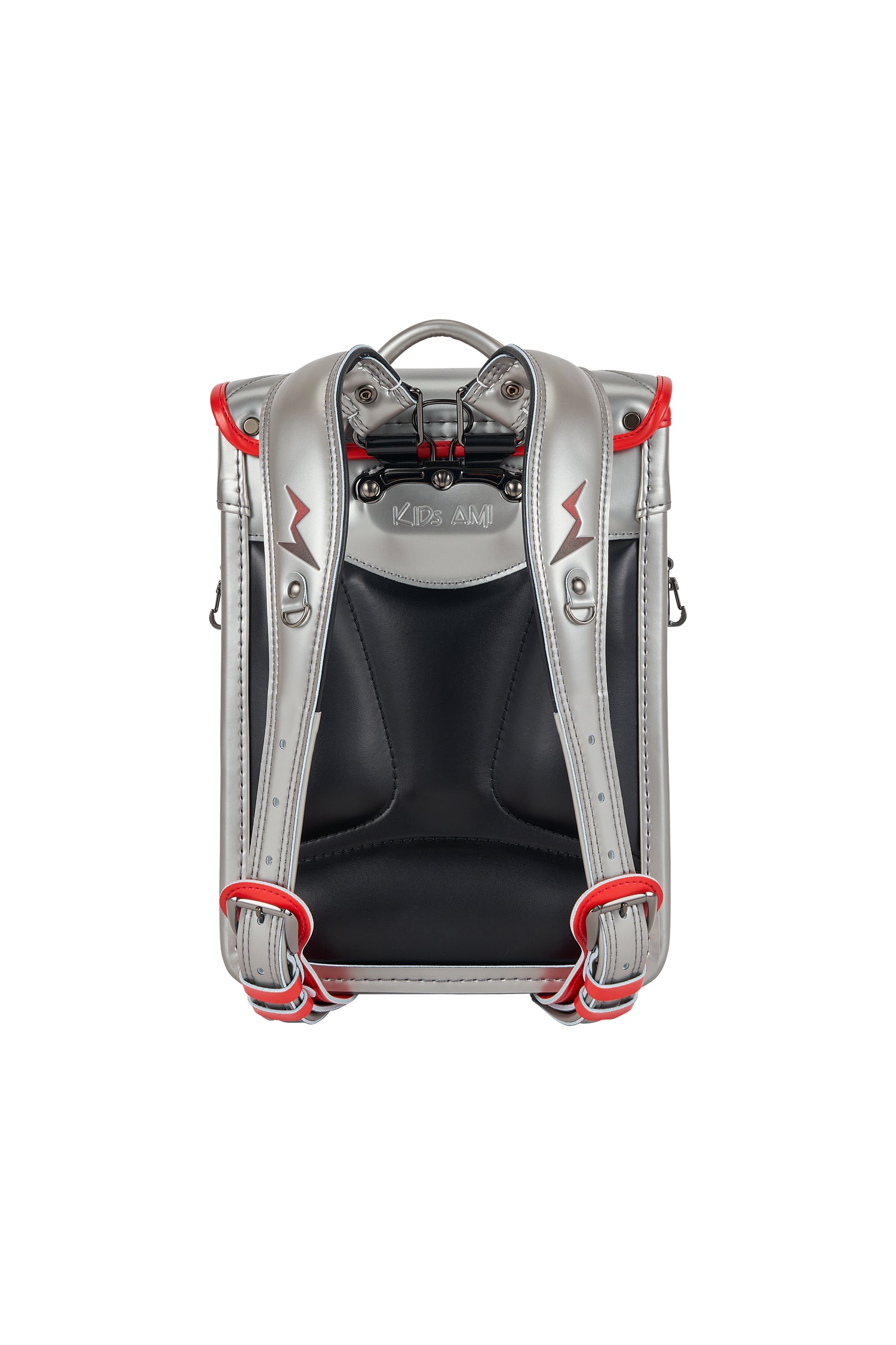 キッズアミ／ナース鞄工　アメコミヒーロー　シルバー×オレンジバーミリオン