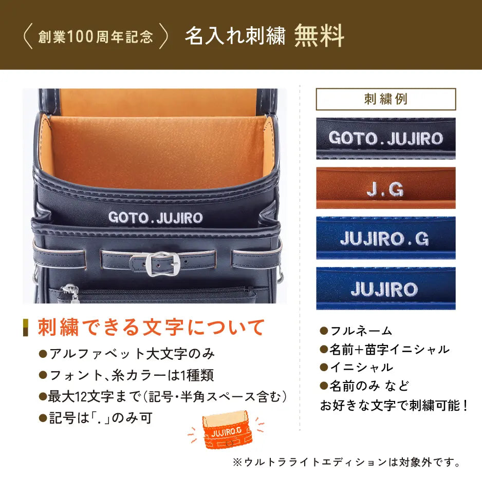 ごとうじゅうランドセル　ミケ　スミレ×スカイブルー