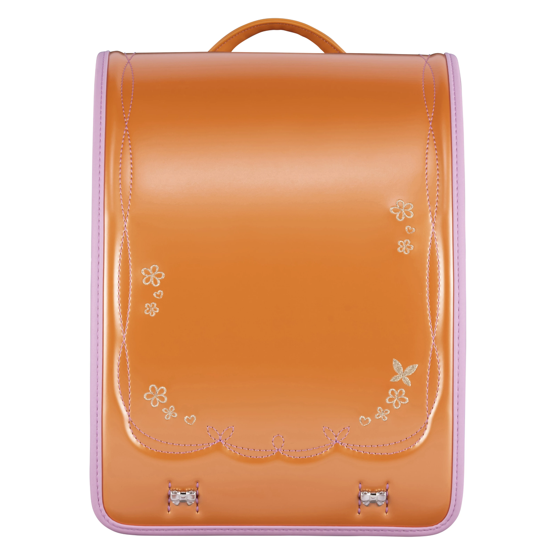 フィットちゃん　プラチナフラワー　安ピカッ×楽ッション　パールオレンジ×ベビーピンク